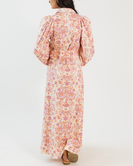 Floral Belted Maxi Dress