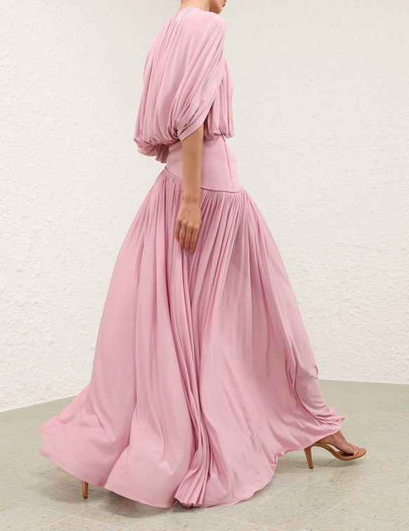 Alchemy Caped Blouse And Asymmetric Skirt
