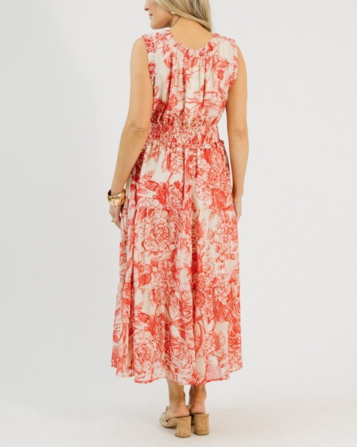Sleeveless Tiered Midi Dress