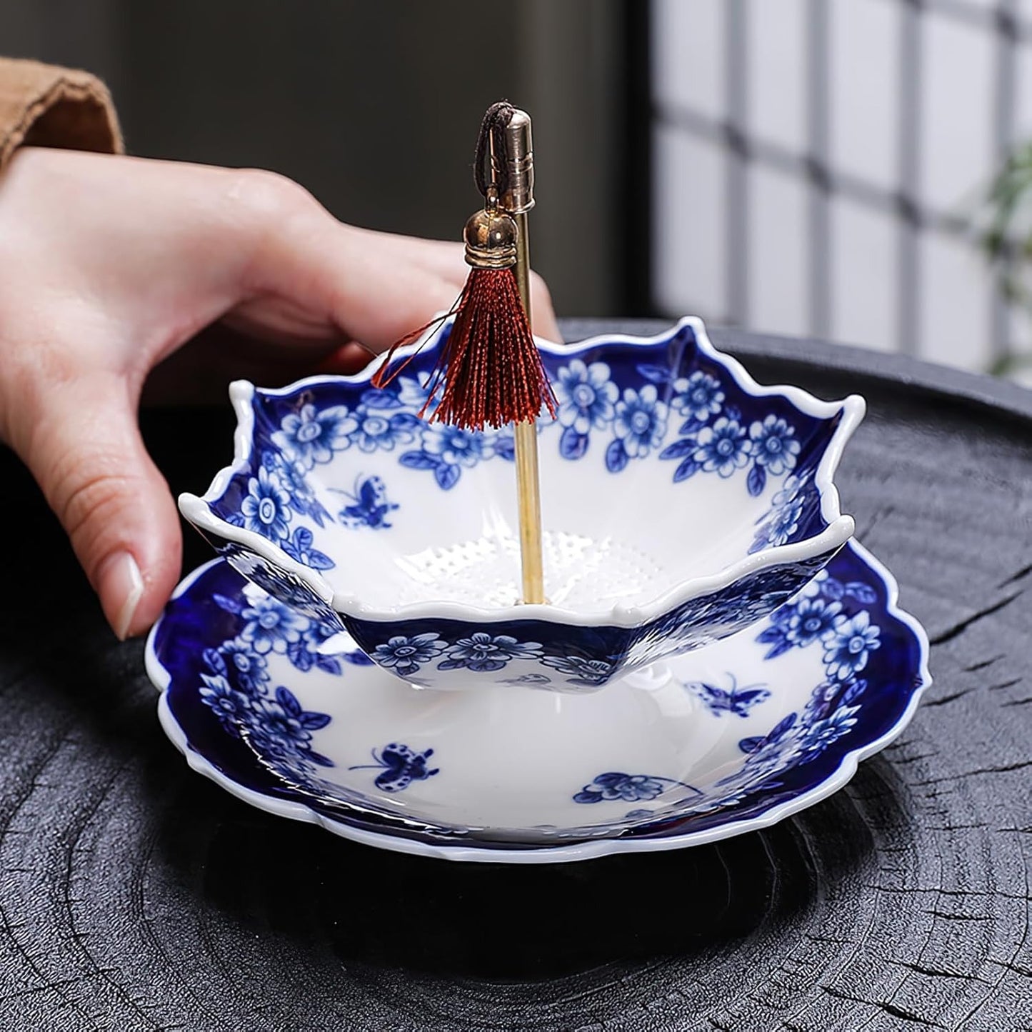 Umbrella Shape Ceramic Tea Strainer