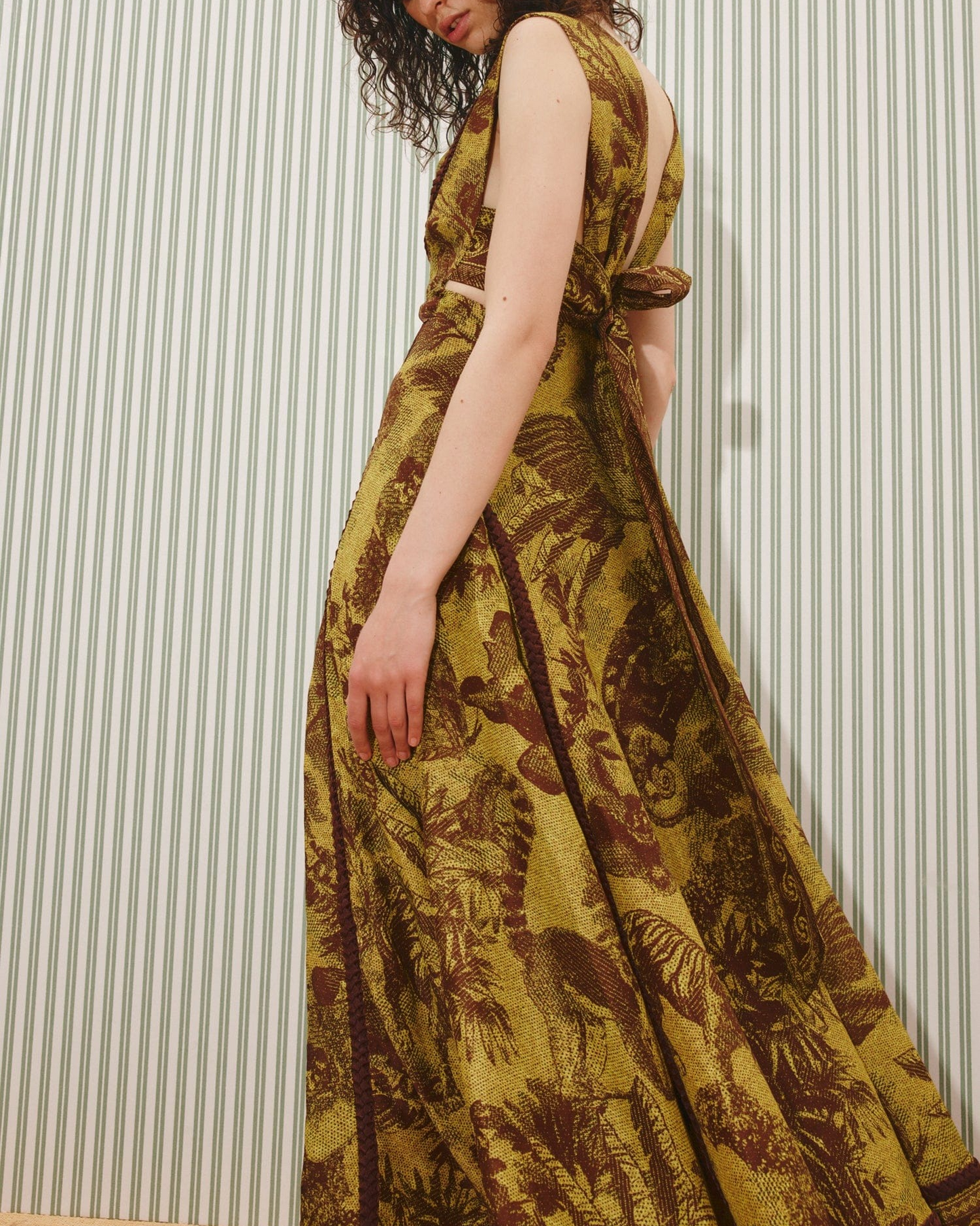 Charley Scoopneck Dress in Linen Blend