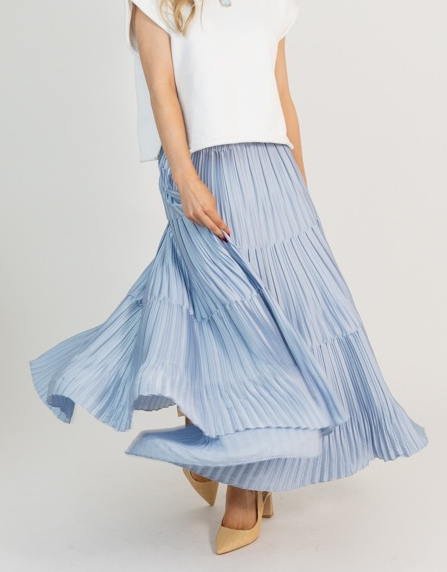 Pleated Maxi Skirt