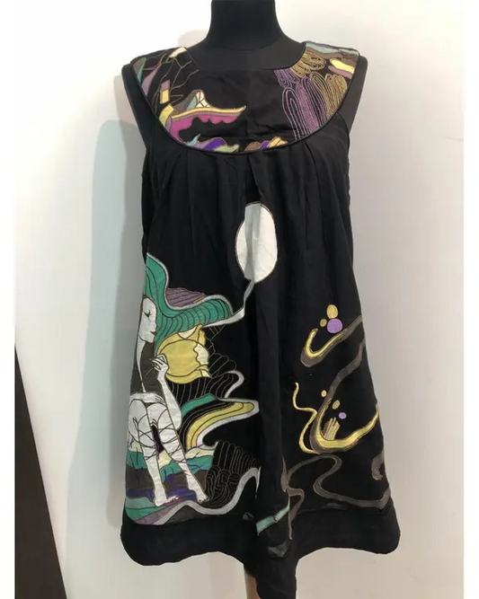 Round Neck A-Line Dress