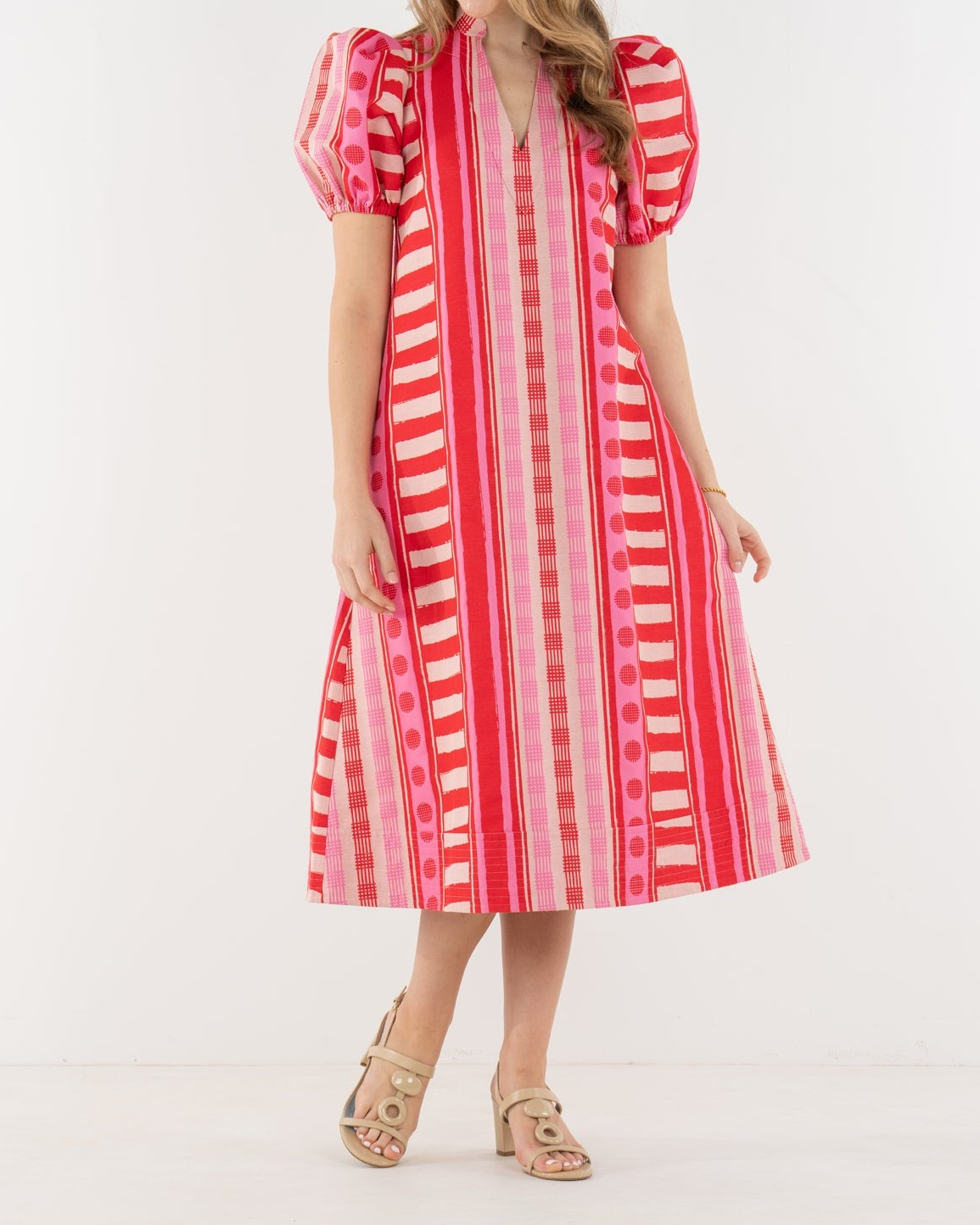 Asymmetrical Layout Puff sleeves Dress
