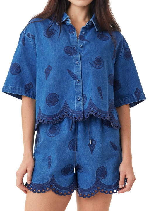 Seashell Crop Short Sleeve Shirt