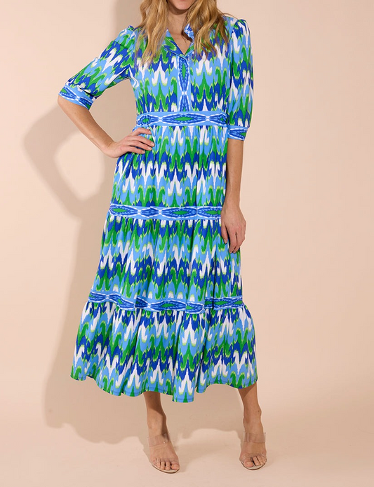Candy 3/4 Sleeves Maxi Dress