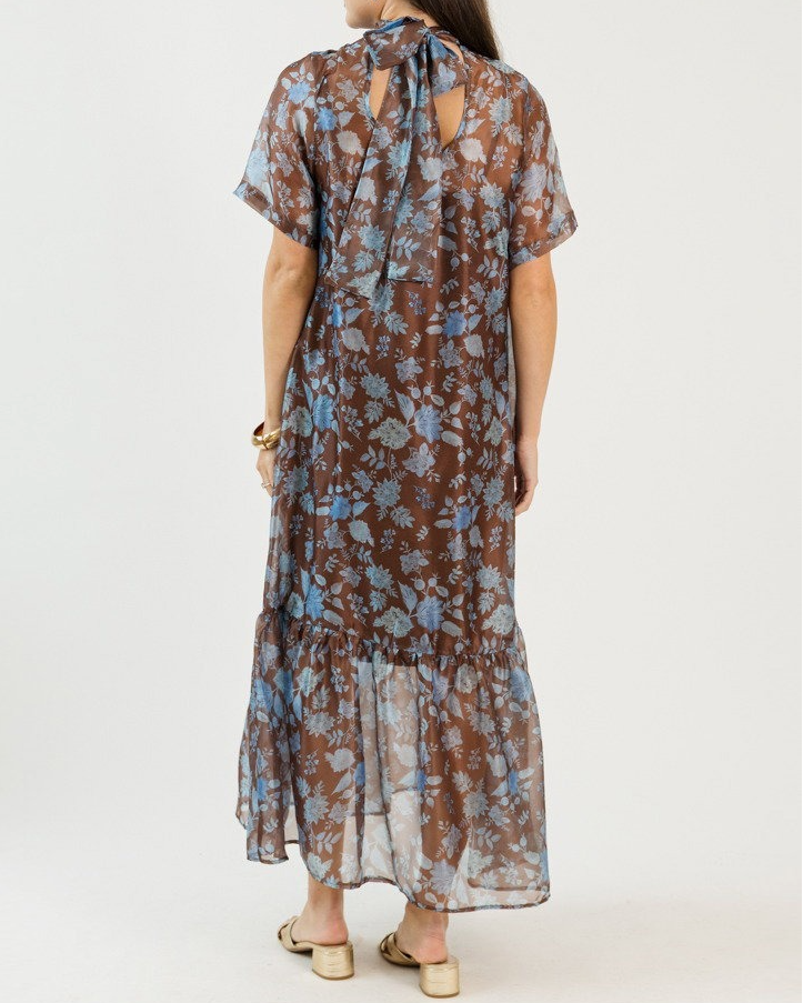 Floral Organza Maxi Dress