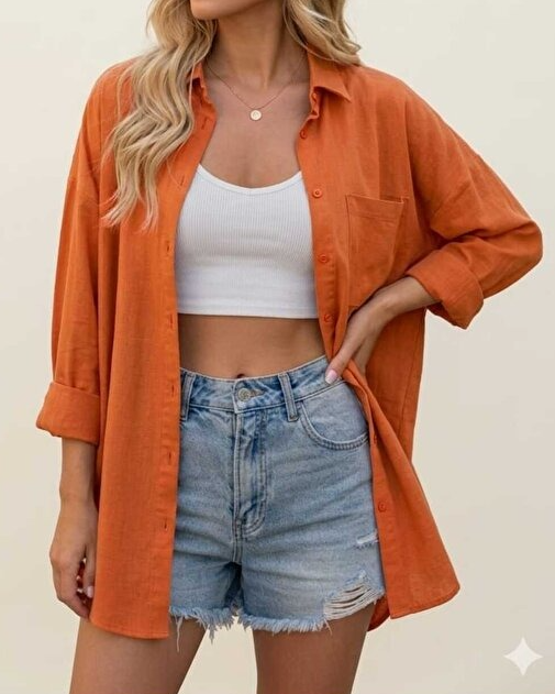 Oversized Linen Shirt