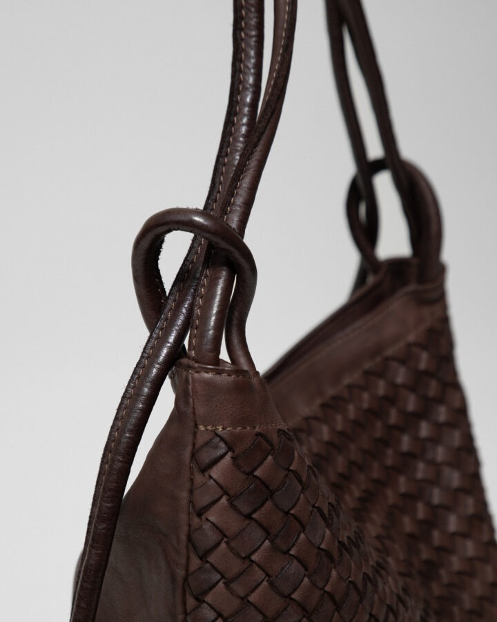 Wide Weave Leather Multiway Bag