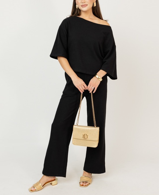 Boatneck Pants Set