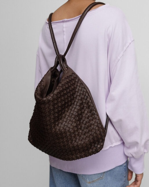 Wide Weave Leather Multiway Bag