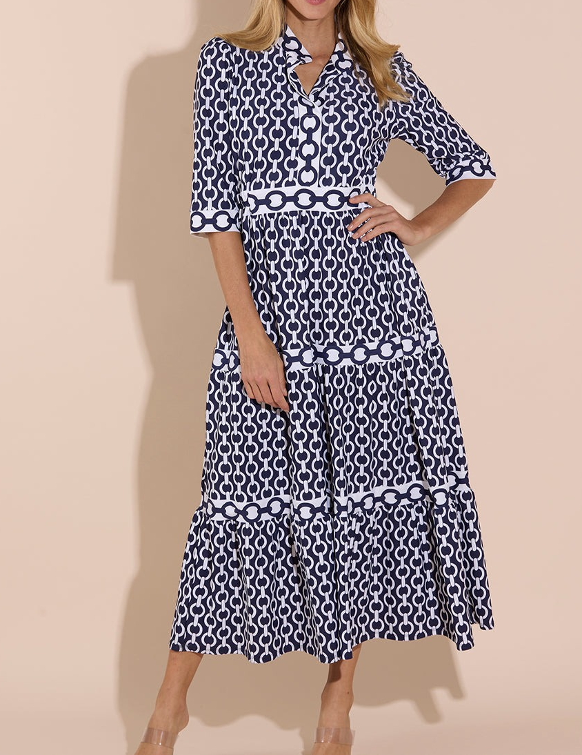 Candy 3/4 Sleeves Maxi Dress