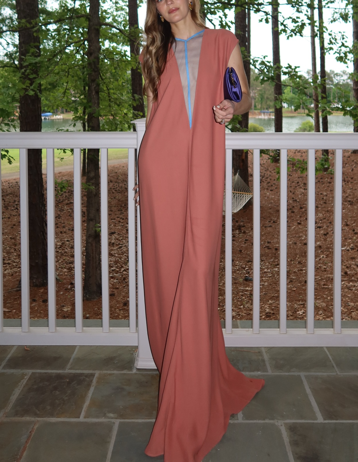V Neck Long Dress