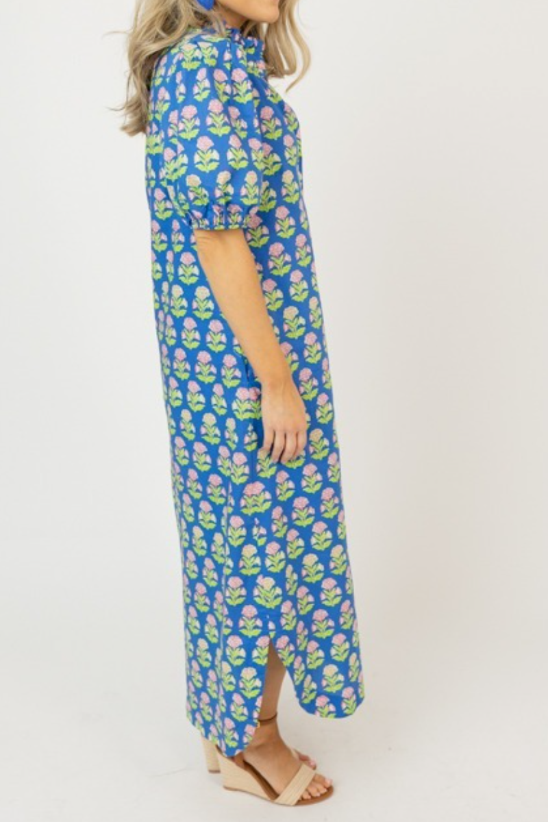 Mary Floral Midi, Blue
