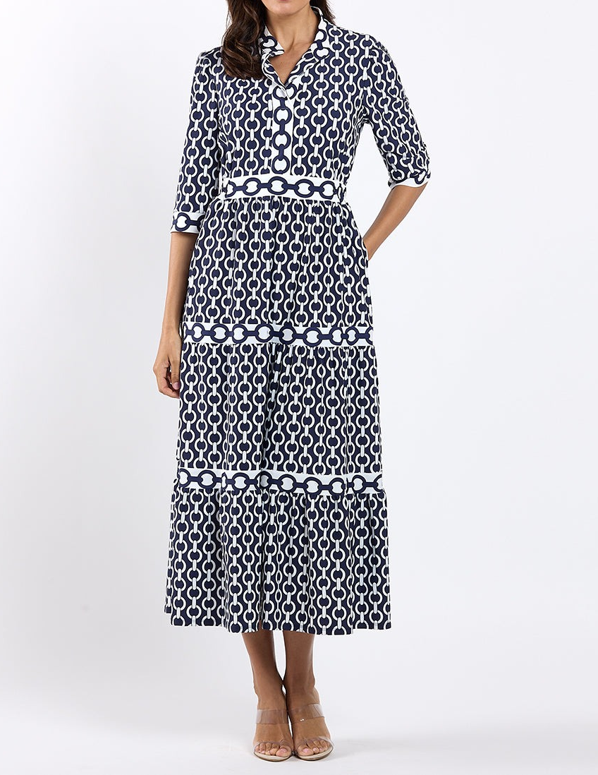 Candy 3/4 Sleeves Maxi Dress