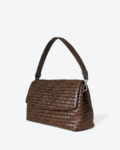 Woven Leather Crossbody Bag