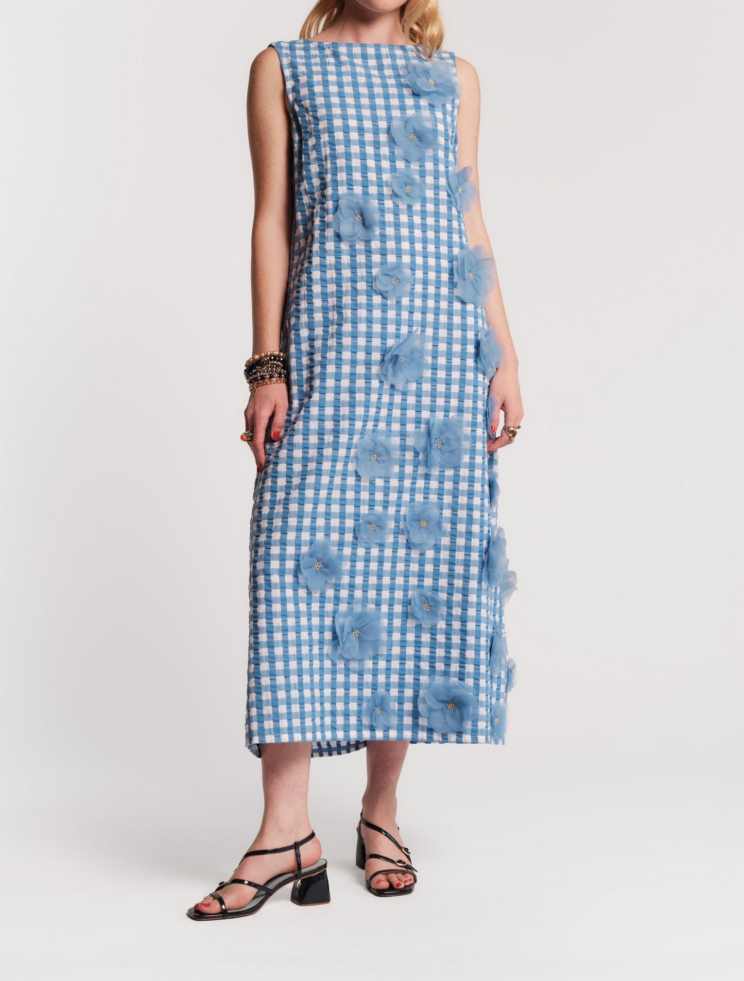 Origami Gingham Dress