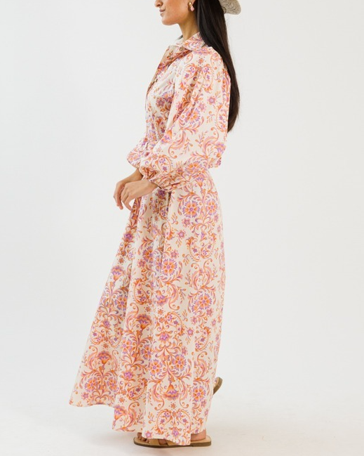 Floral Belted Maxi Dress