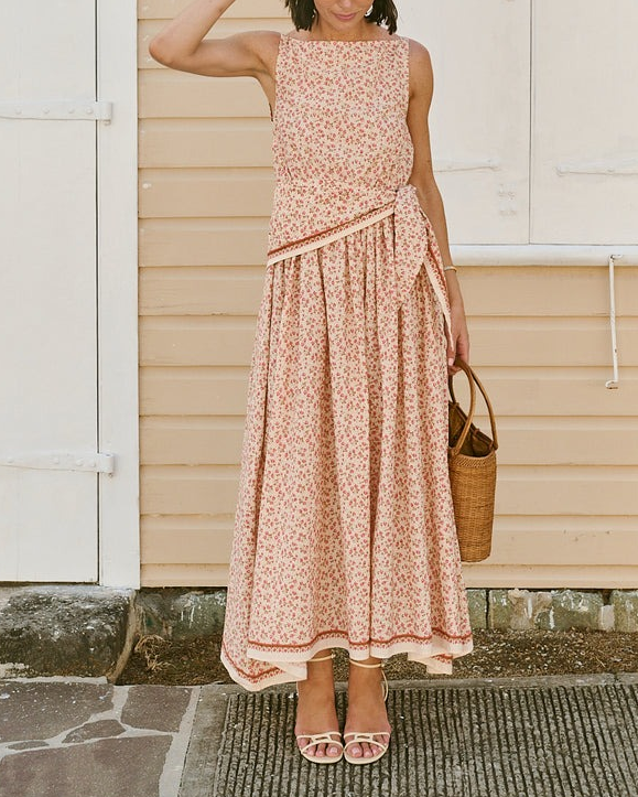 Floral Print Sleeveless Dress
