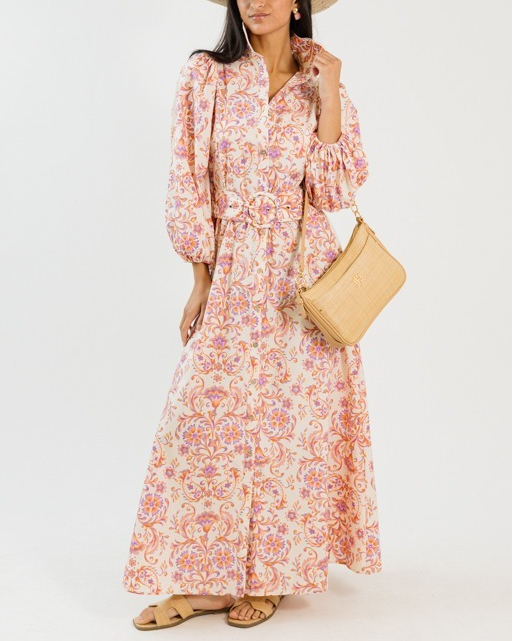 Floral Belted Maxi Dress