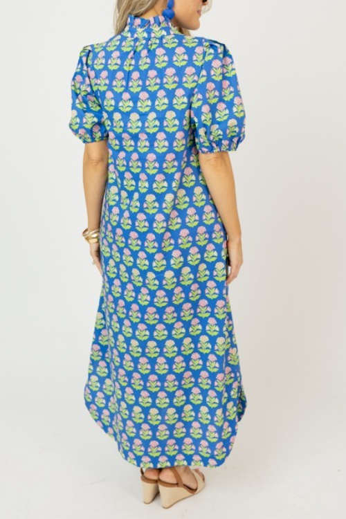 Mary Floral Midi, Blue
