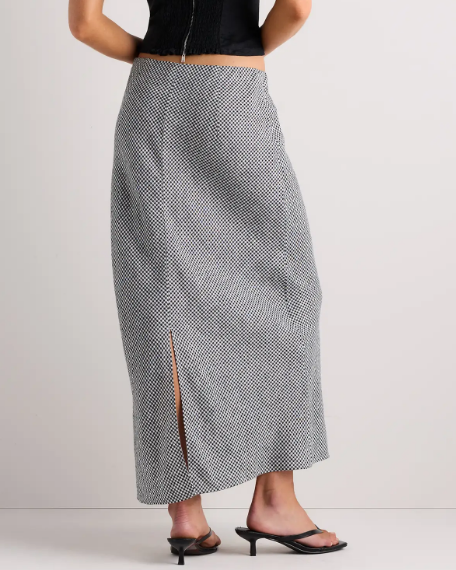 100% Linen Midi Slip Skirt