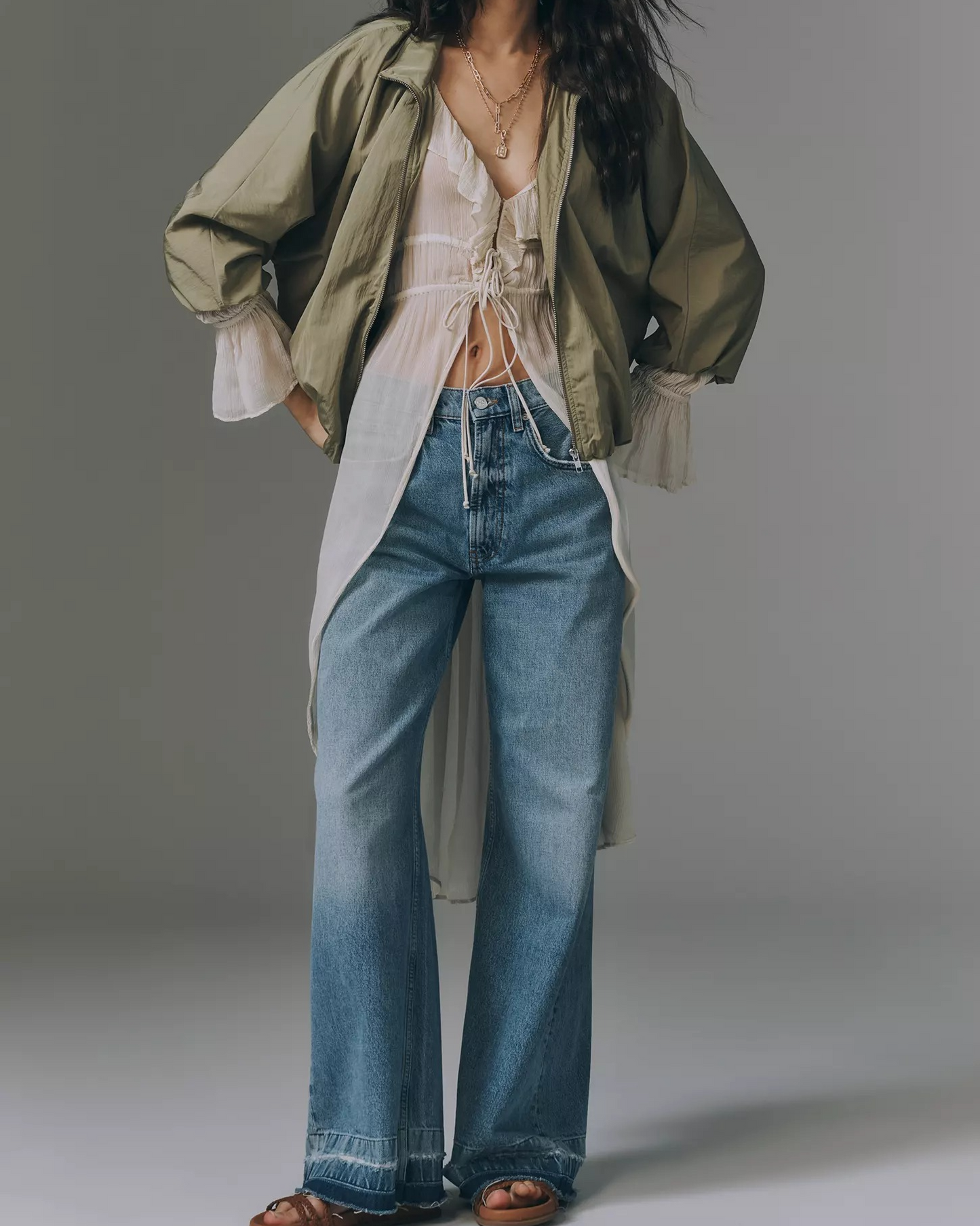 Funnel-Neck Nylon Jacket