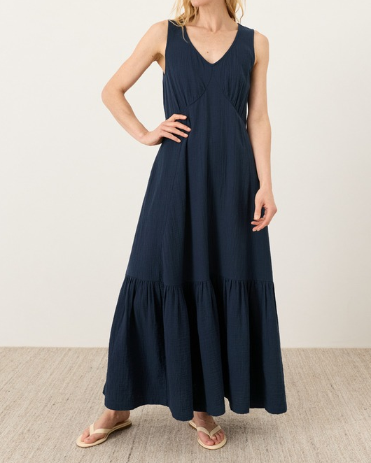 Organic Coastal Double Gauze Beach To Brunch Maxi Dress