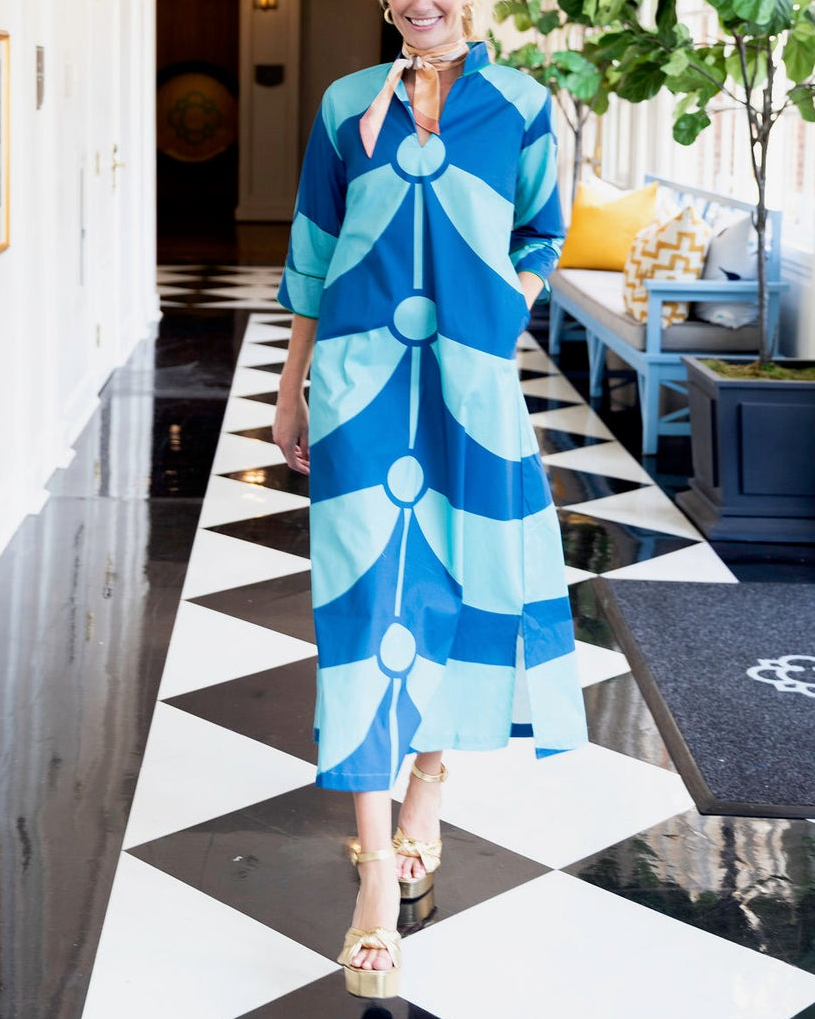 Blue Toddy Charleston Dress