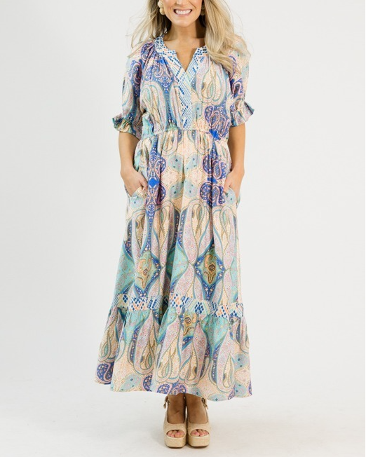 Paisley Print Maxi Dress