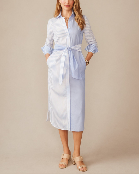 Shirt Dress in Stripe