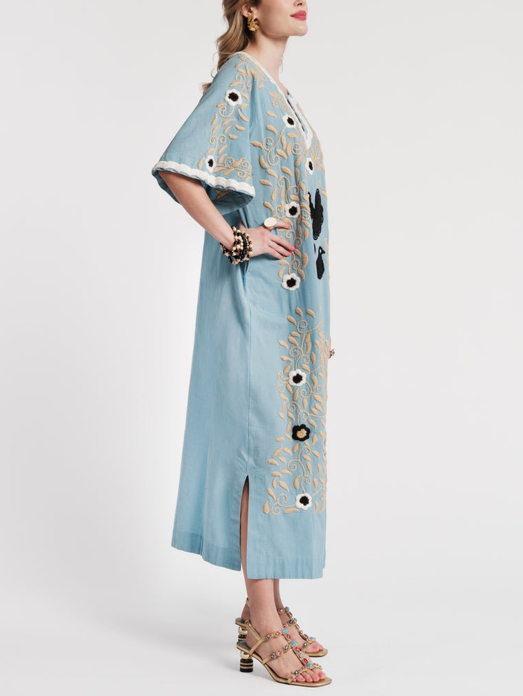 Embroidered Charming Caftan