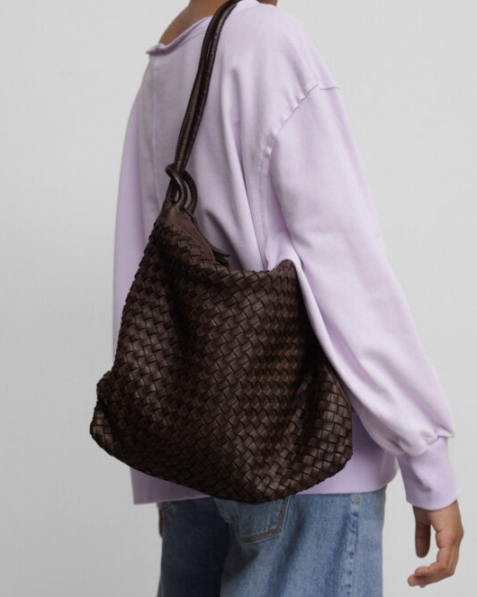 Wide Weave Leather Multiway Bag
