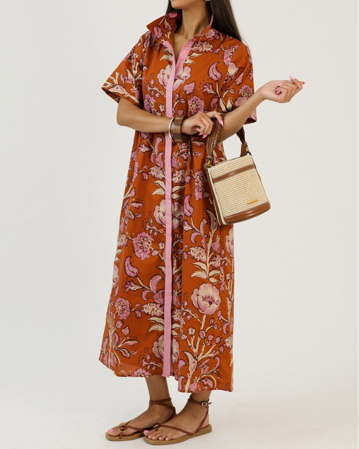 Cotton Floral Maxi Dress
