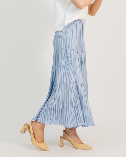 Pleated Maxi Skirt