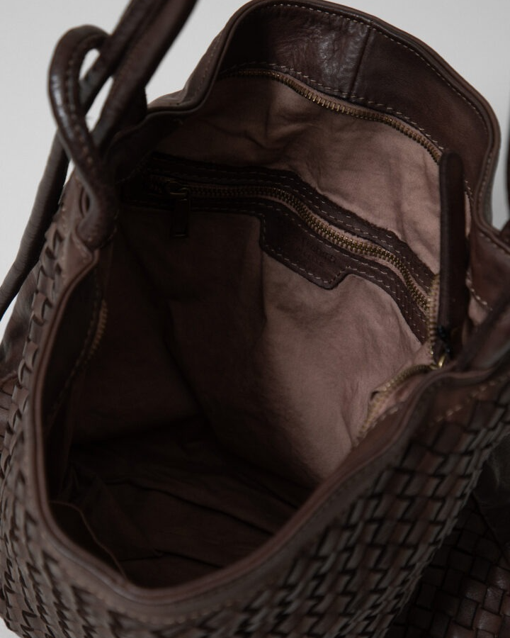 Wide Weave Leather Multiway Bag