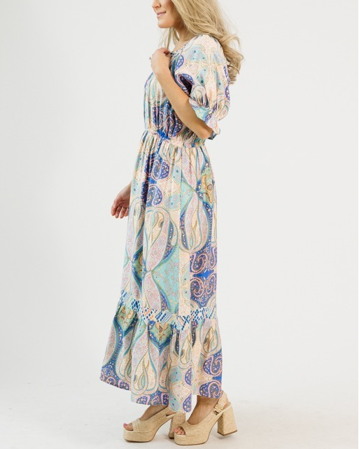Paisley Print Maxi Dress