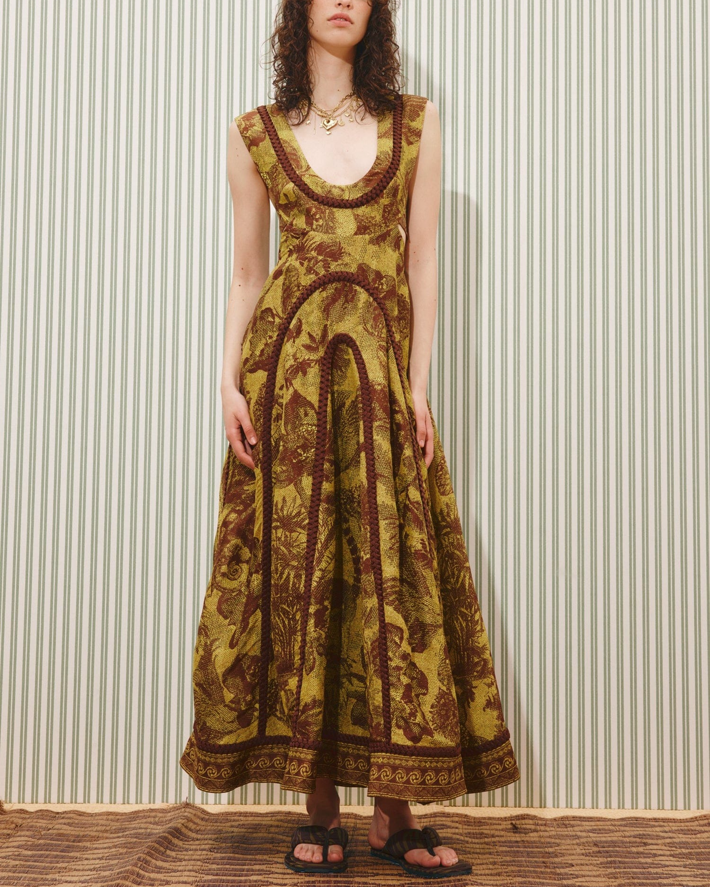 Charley Scoopneck Dress in Linen Blend