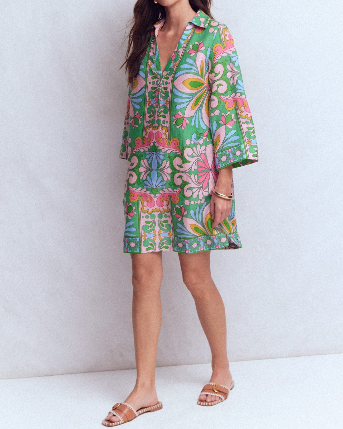 Carmen Linen Short Dress