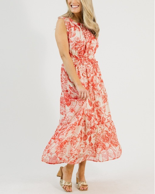 Sleeveless Tiered Midi Dress
