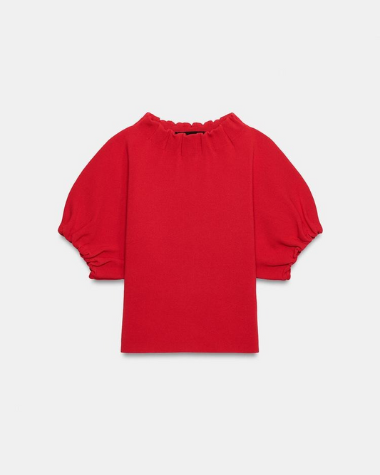 Gathered Knit Top