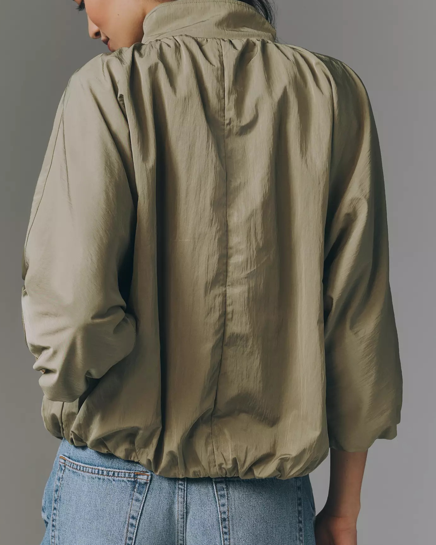 Funnel-Neck Nylon Jacket