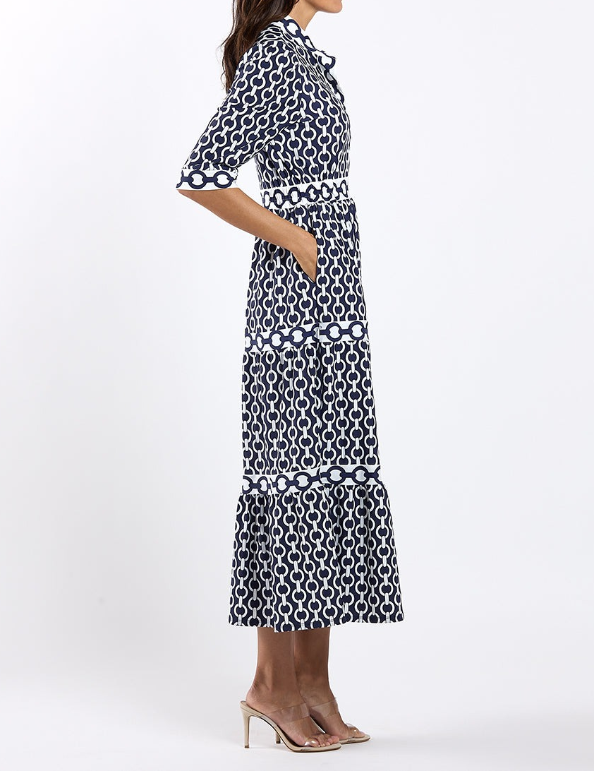 Candy 3/4 Sleeves Maxi Dress