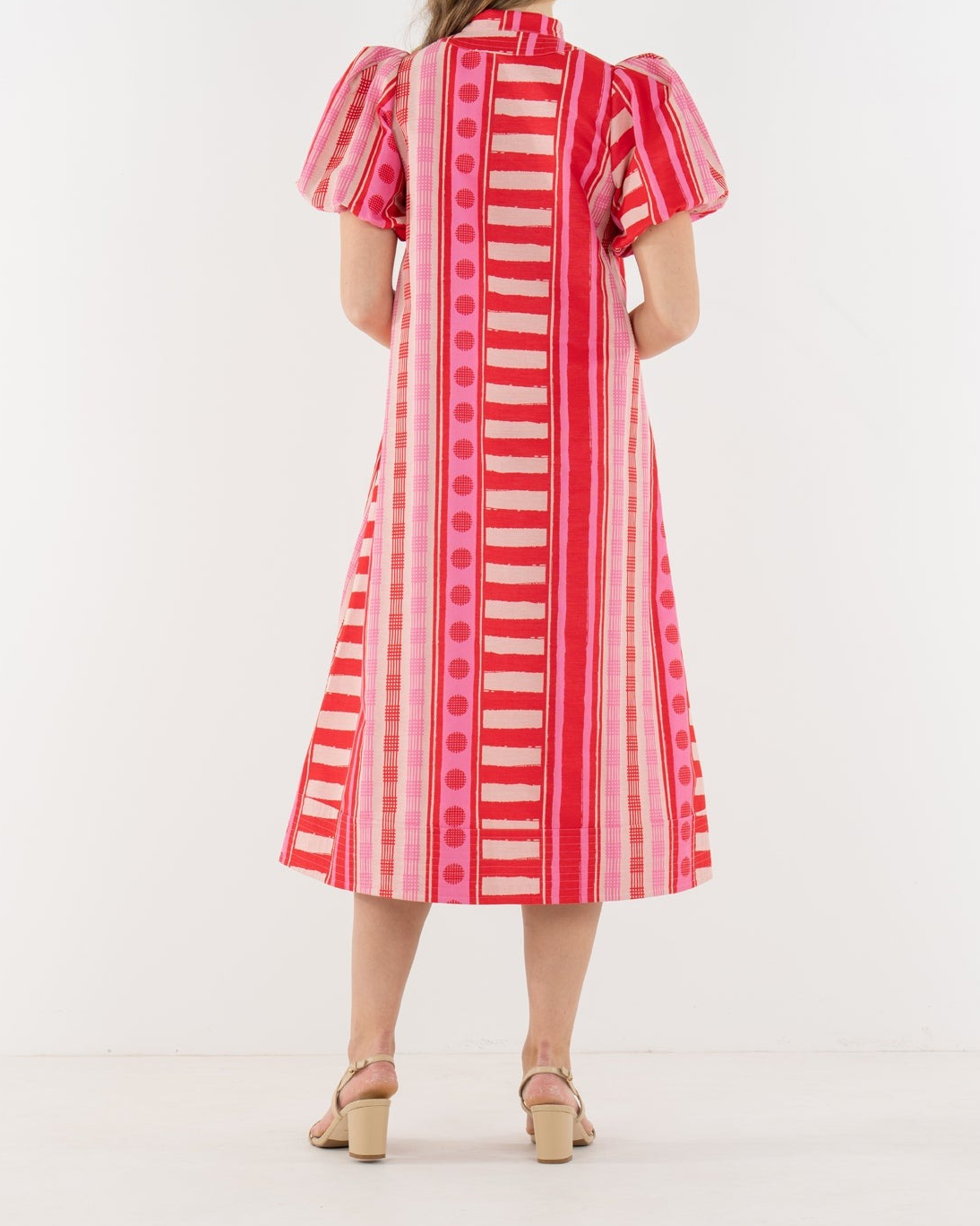 Asymmetrical Layout Puff sleeves Dress