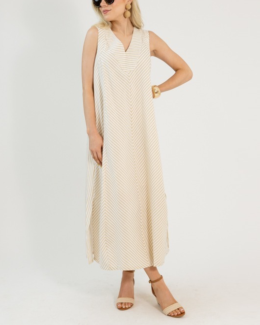 Becca Stripe Midi Dress