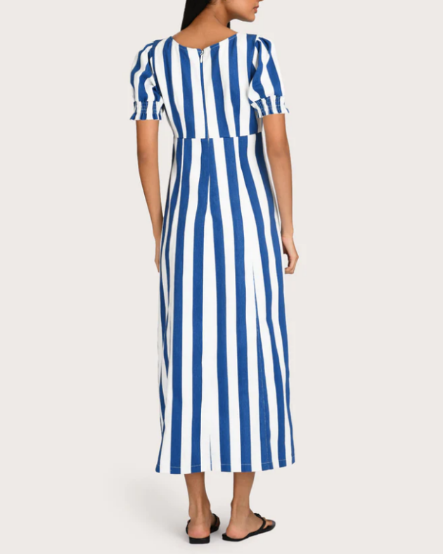 Blue Striped Maxi Dress