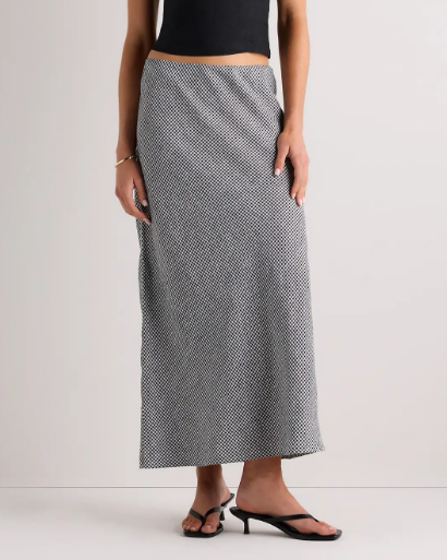 100% Linen Midi Slip Skirt