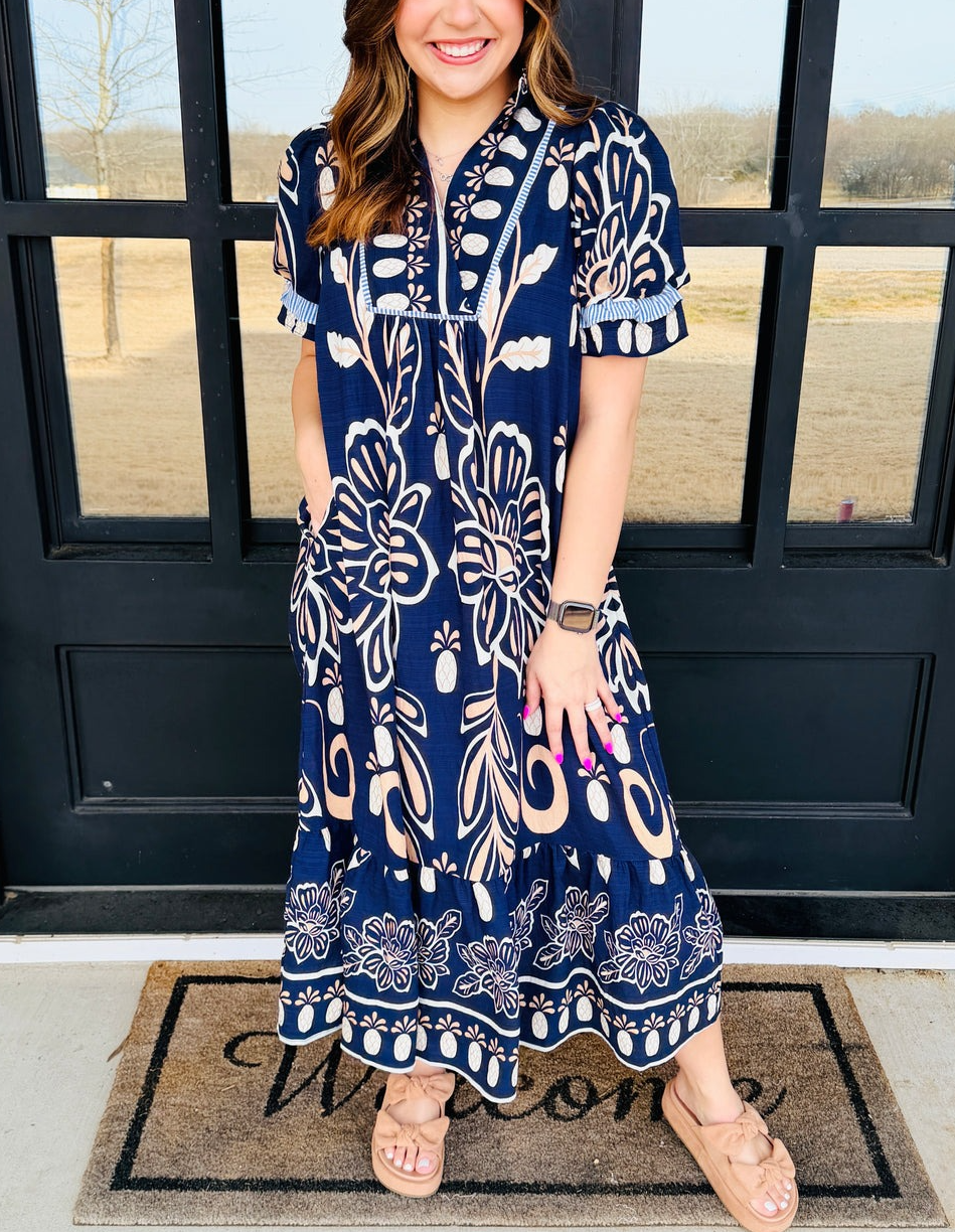 Remember My Love Puff Sleeved Midi Dress