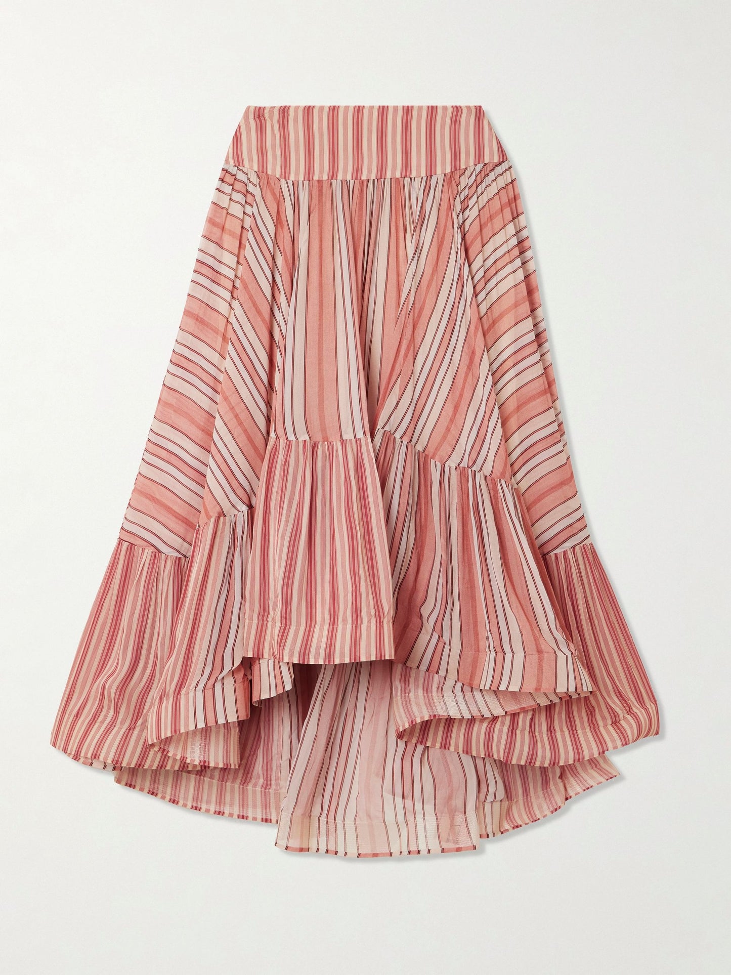 Bohemian Striped Midi Skirt